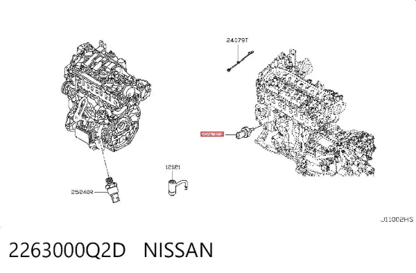 Czujnik temperatury płynu chłodzącego 2263000Q2D Nissan/Infiniti