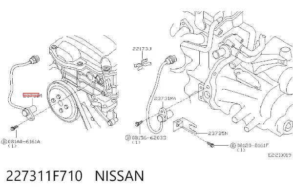 Czujnik położenia wałka rozrządu 227311F710 Nissan/Infiniti