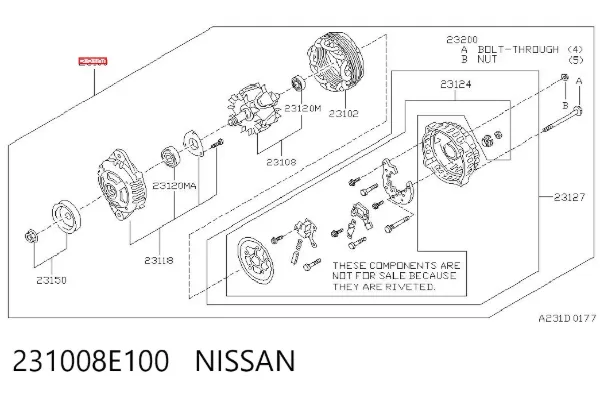 Alternator 231008E100 Nissan/Infiniti