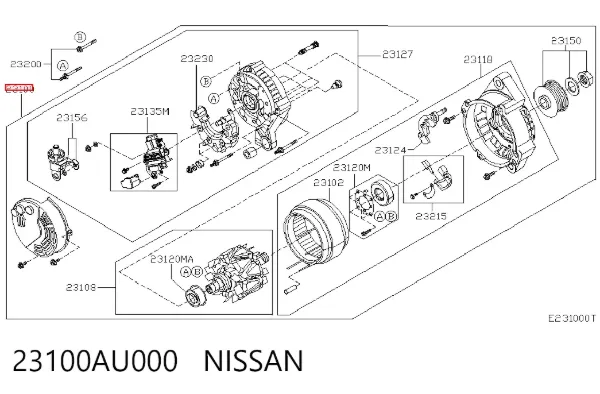 Alternator 23100AU000 Nissan/Infiniti