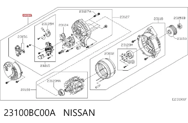 Alternator 23100BC00A Nissan/Infiniti