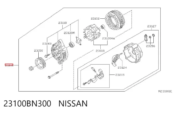 Alternator 23100BN300 Nissan/Infiniti