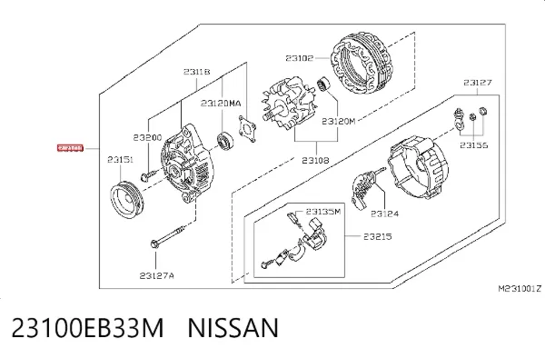 Alternator 23100EB33M Nissan/Infiniti