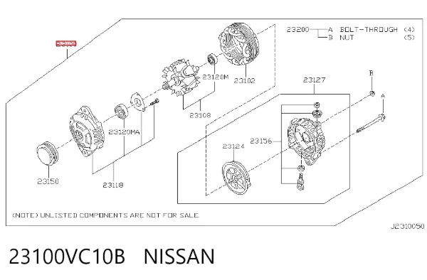 Alternator 23100VC10B Nissan/Infiniti