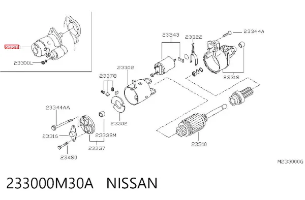 Rozrusznik 233000M30A Nissan/Infiniti