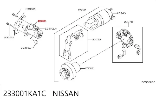 Rozrusznik 233001KA1C Nissan/Infiniti