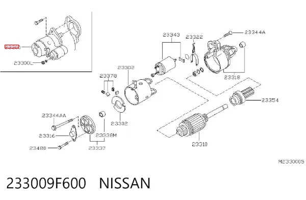 Rozrusznik 233009F600 Nissan/Infiniti