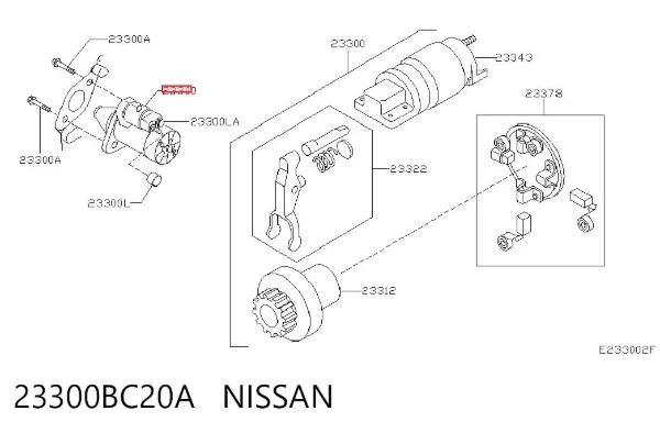 Rozrusznik 23300BC20A Nissan/Infiniti