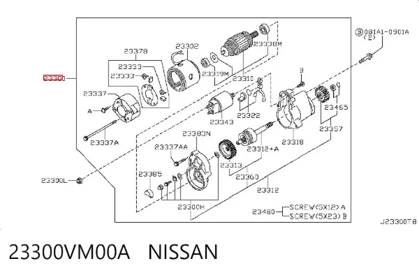 Rozrusznik 23300VM00A Nissan/Infiniti