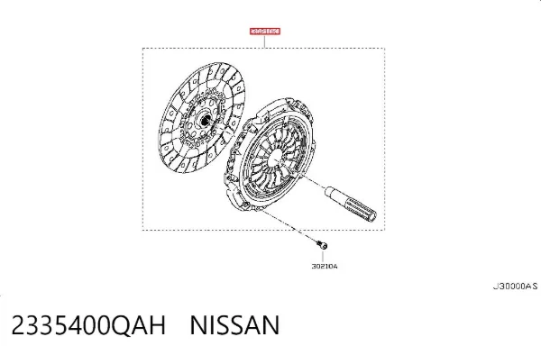 Zestaw sprzęgła (3 części) 2335400QAH Nissan/Infiniti