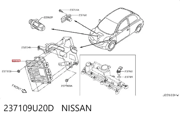 Sterownik silnika Nissan Note E11