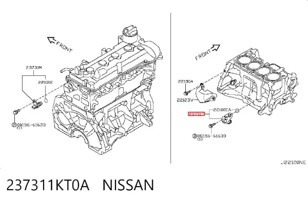 Czujnik położenia wału korbowego 237311KT0A Nissan/Infiniti