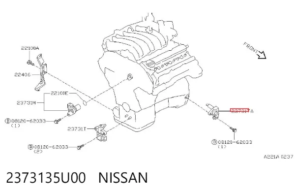 Czujnik położenia wału korbowego 2373135U00 Nissan/Infiniti