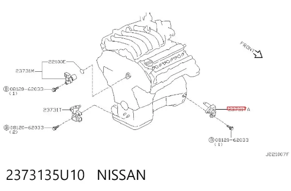 Czujnik położenia wału korbowego 2373135U10 Nissan/Infiniti