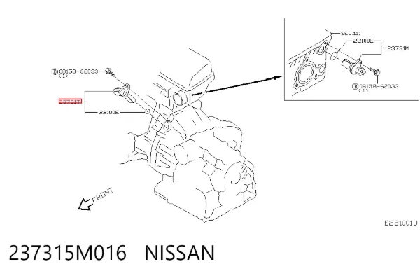 Czujnik położenia wałka rozrządu 237315M016 Nissan/Infiniti
