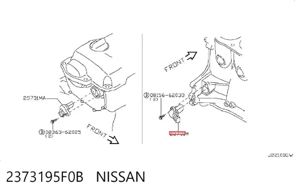 Czujnik położenia wałka rozrządu 2373195F0B Nissan/Infiniti