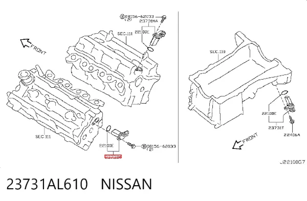 Czujnik położenia wałka rozrządu 23731AL610 Nissan/Infiniti