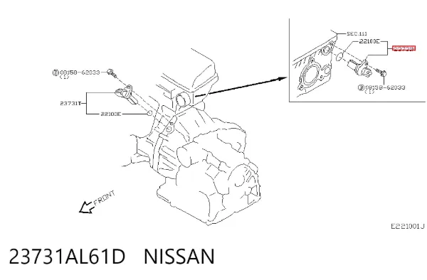 Czujnik położenia wałka rozrządu 23731AL61D Nissan/Infiniti