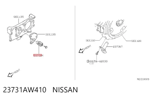 Czujnik położenia wału korbowego 23731AW410 Nissan/Infiniti