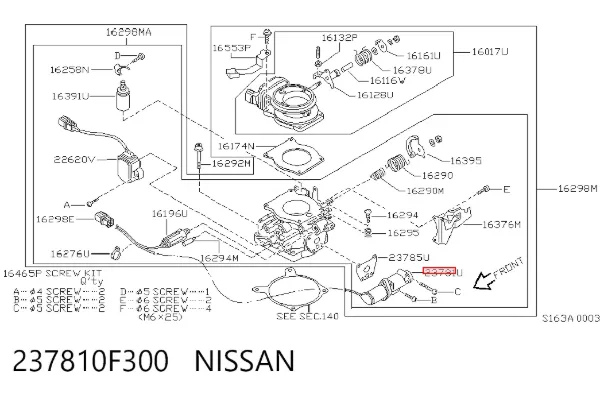 Regulator biegu jałowego 237810F300 Nissan/Infiniti