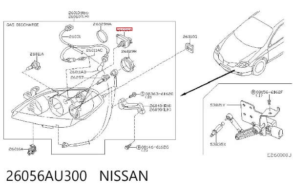 Korektor swiatel Nissan Qashqai +2 I