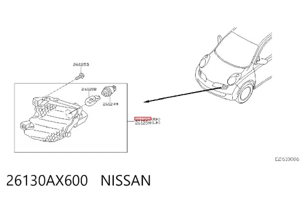 Kierunkowskaz prawy 26130AX600 Nissan/Infiniti