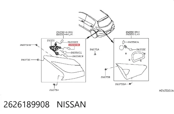 Żarówka 2626189908 Nissan/Infiniti