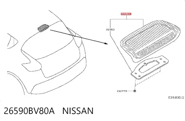 Lampa stop tylna dodatkowa Nissan JUKE NMUK