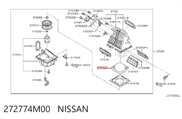 Filtr kabiny 272774M00 Nissan/Infiniti