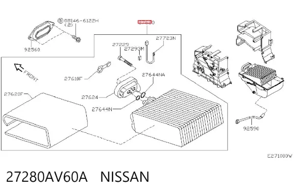 Parownik klimatyzacji Nissan Almera II