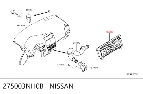 Sterownik trybów ogrzewania/klimatyzacji Nissan LEAF I