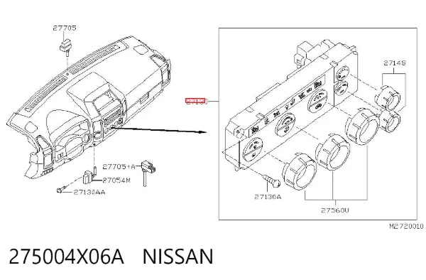 Sterownik trybów ogrzewania/klimatyzacji Nissan Pathfinder R51M