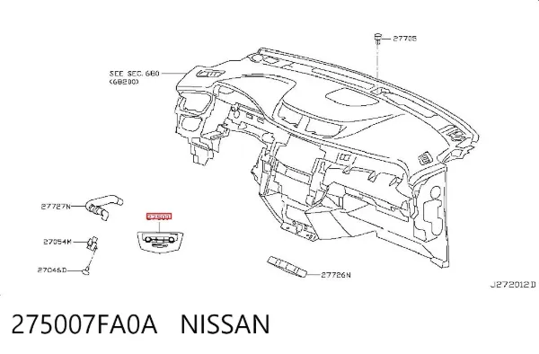 Sterownik trybów ogrzewania/klimatyzacji Nissan Rogue T32U