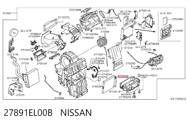 Filtr kabiny 27891EL00B Nissan/Infiniti