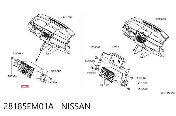 Radioodtwarzacz (radio AM/FM) Nissan Tiida C11X