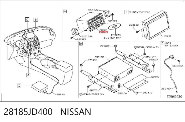 Radioodtwarzacz (radio AM/FM) 28185JD400 Nissan/Infiniti