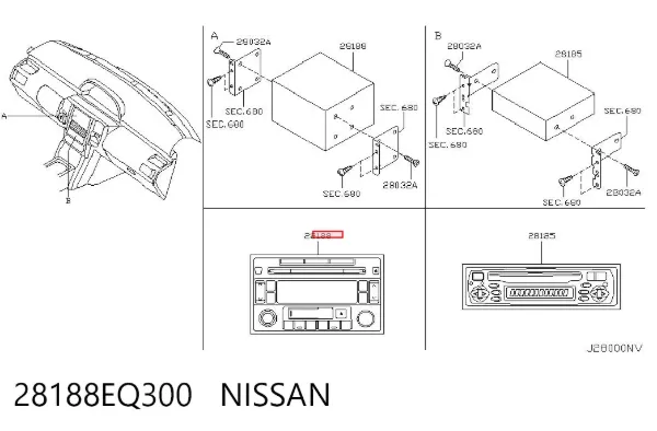 Radioodtwarzacz (radio AM/FM) 28188EQ300 Nissan/Infiniti