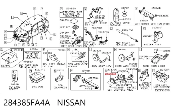 Sterownik tempomatu 284385FA4A Nissan/Infiniti