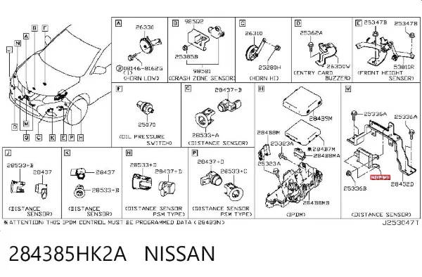 Sterownik tempomatu 284385HK2A Nissan/Infiniti
