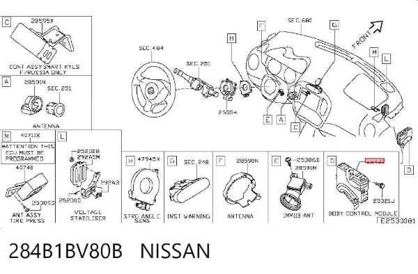 Blok komfortu Nissan JUKE NMUK