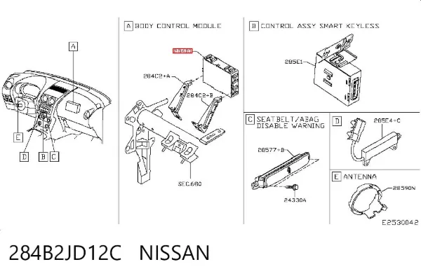 Blok komfortu Nissan Qashqai I