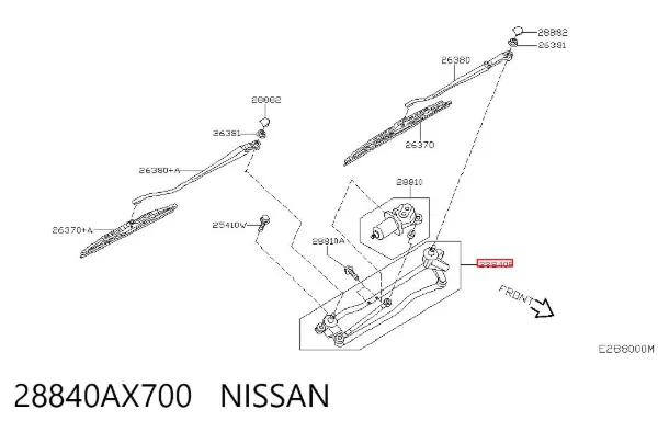 Mechanizm wycieraczek 28840AX700 Nissan/Infiniti