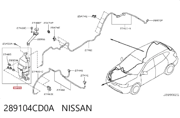 Zbiorniczek spryskiwacza szyb 289104CD0A Nissan/Infiniti