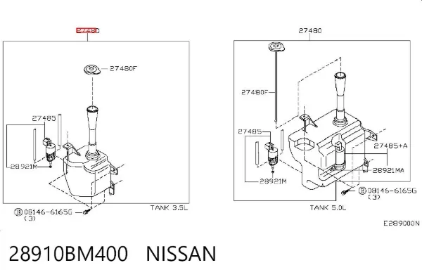Zbiorniczek spryskiwacza szyb Nissan Almera II