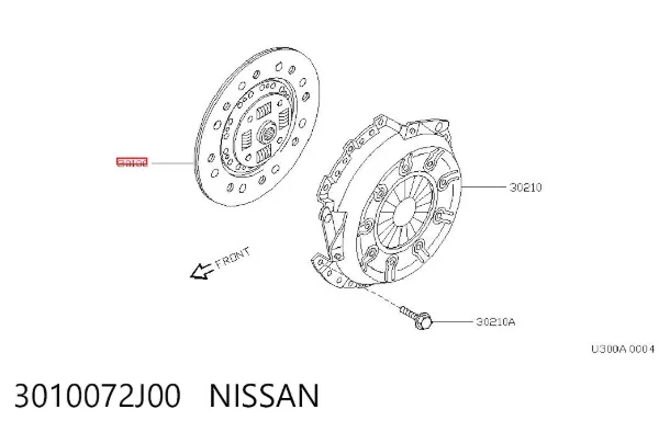 Tarcza sprzęgła 3010072J00 Nissan/Infiniti