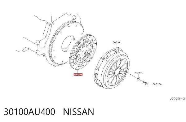 Tarcza sprzęgła 30100AU400 Nissan/Infiniti