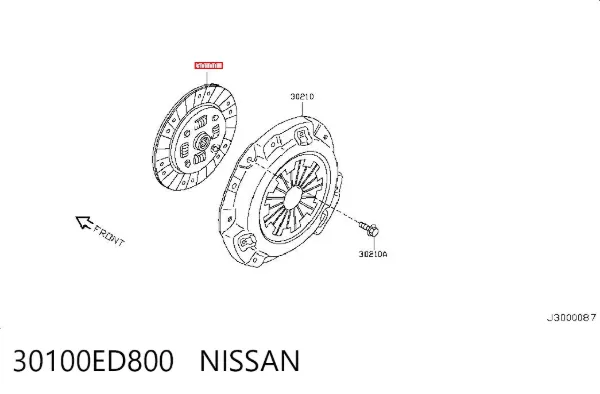 Tarcza sprzęgła 30100ED800 Nissan/Infiniti