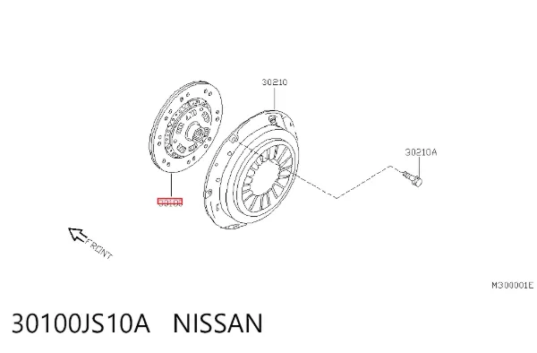 Tarcza sprzęgła 30100JS10A Nissan/Infiniti