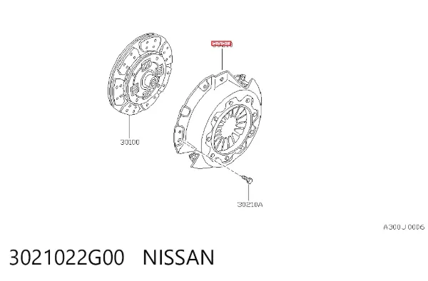 Docisk sprzęgła 3021022G00 Nissan/Infiniti