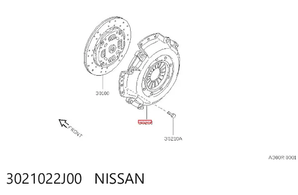 Docisk sprzęgła 3021022J00 Nissan/Infiniti